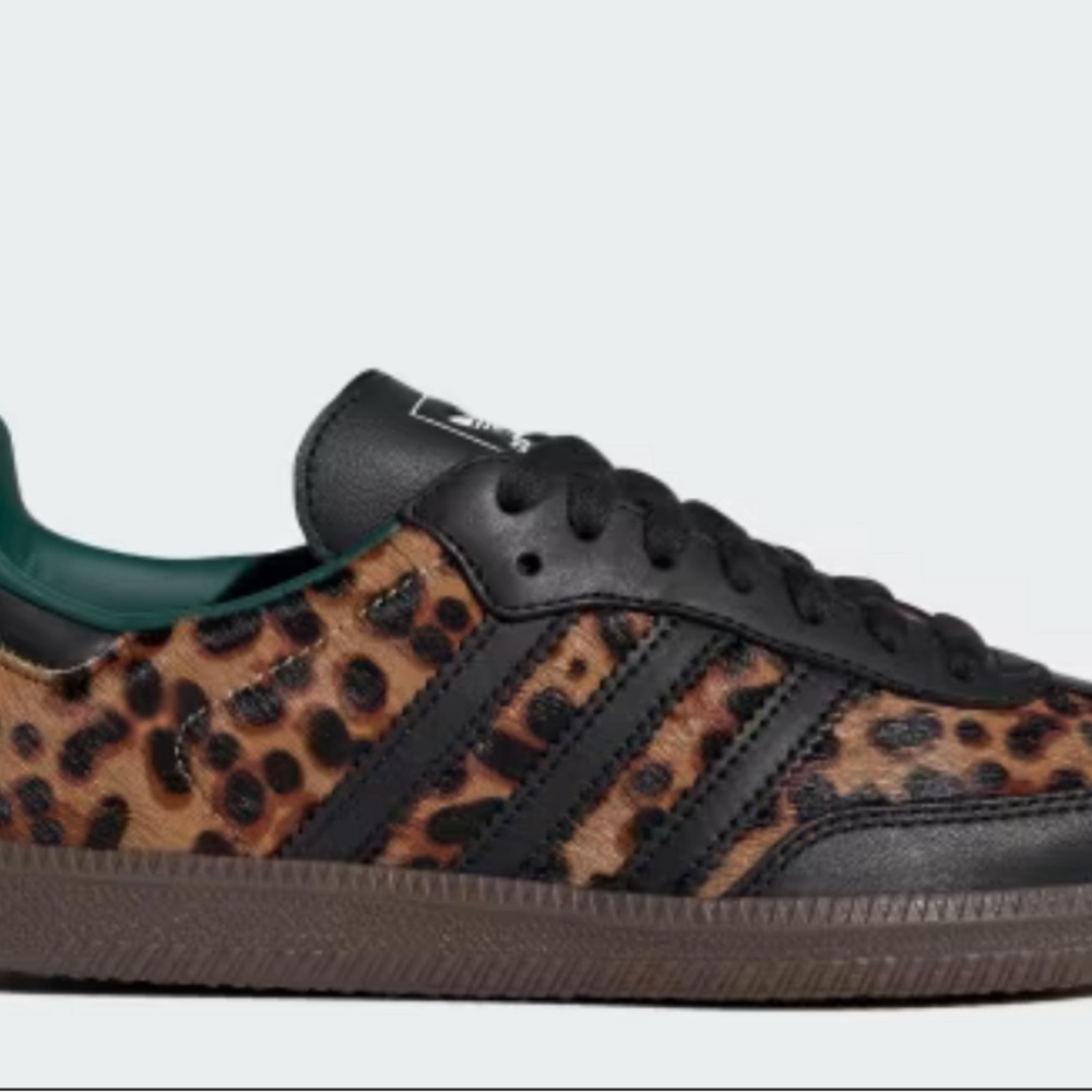 Adidas Men's Leopard Print Sneakers - Black and Brown